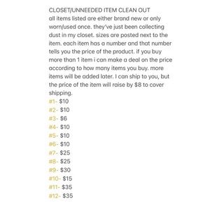 closet/unneeded item clean out